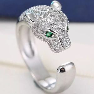 Open Austrian Crystal Leopard Ring Sz.5,6,7,8,9,10